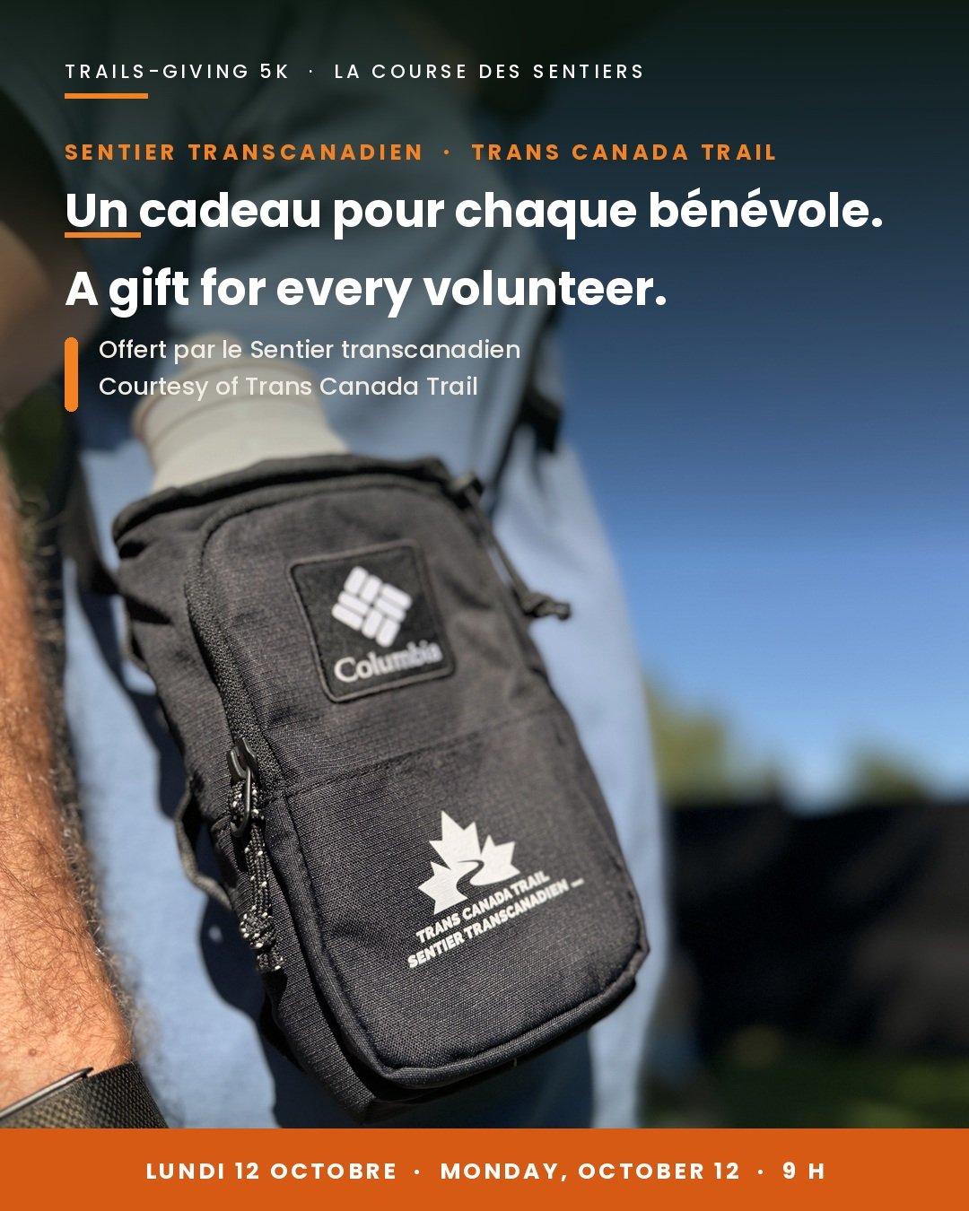 The Trans Canada Trail Columbia bag, a gift for every volunteer